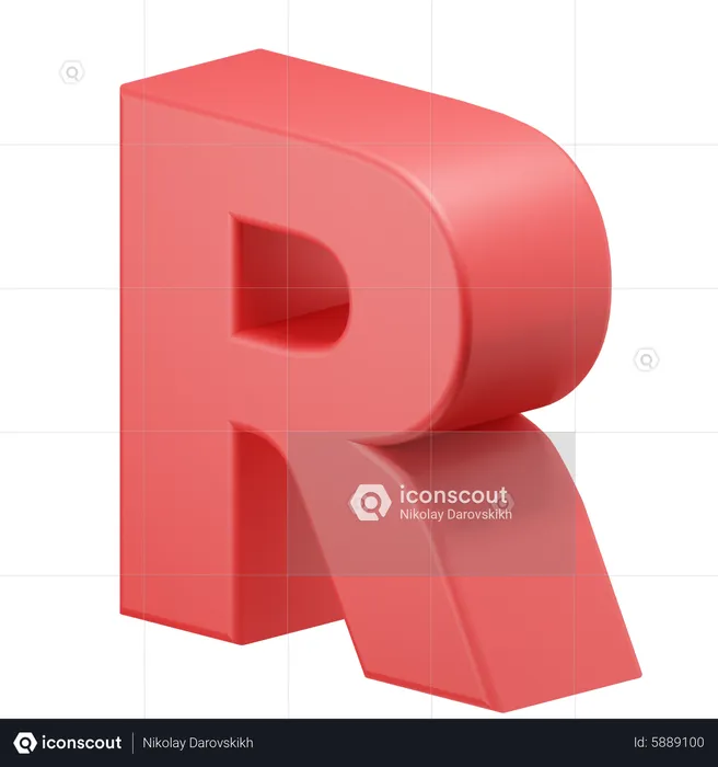 Alfabeto r  3D Icon