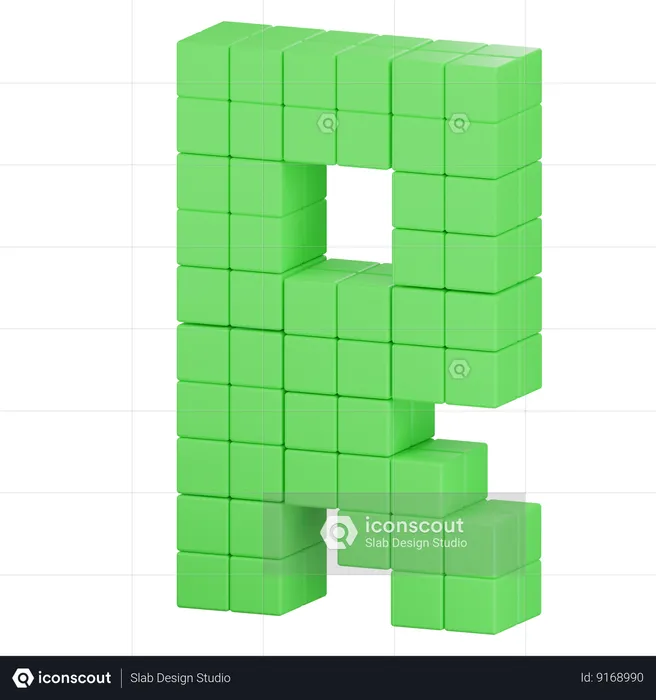 R último  3D Icon