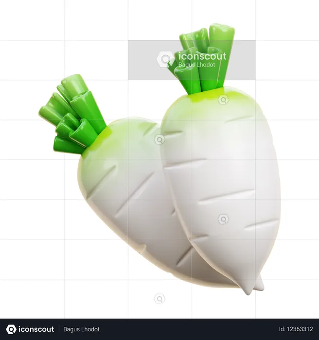 Rabanete  3D Icon