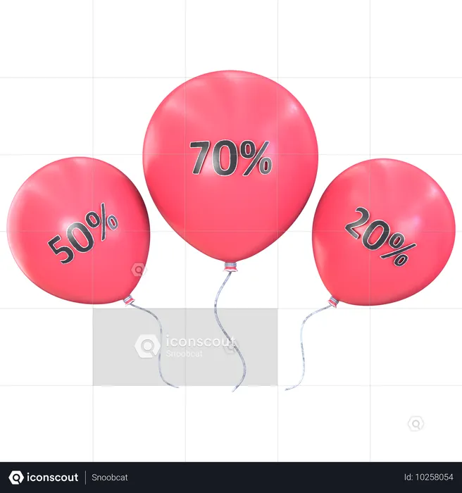 Ballon rabatt  3D Icon