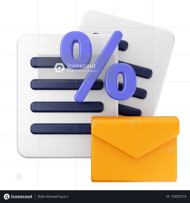 Rabatt-E-Mail-Nachricht  3D Icon