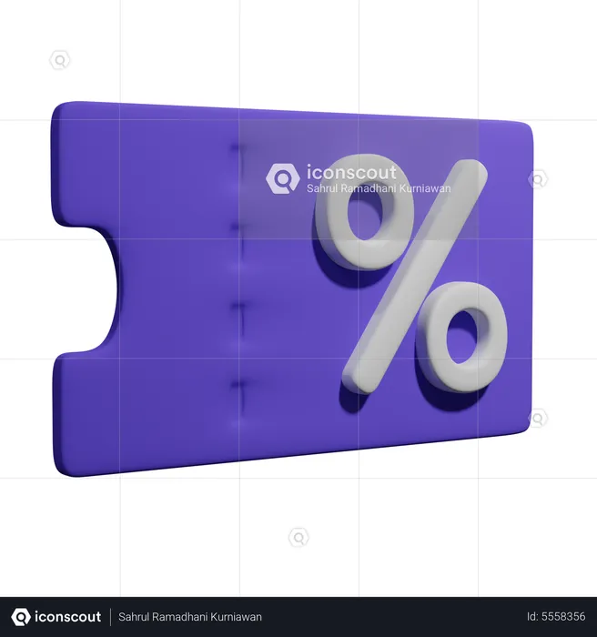 Rabatt-Gutschein  3D Icon