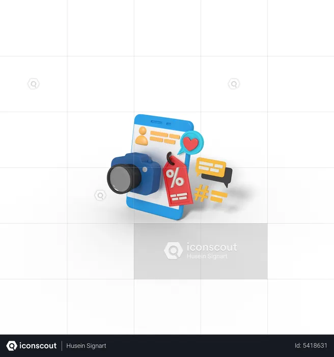 Rabatt kamera verkauf in telefon  3D Icon