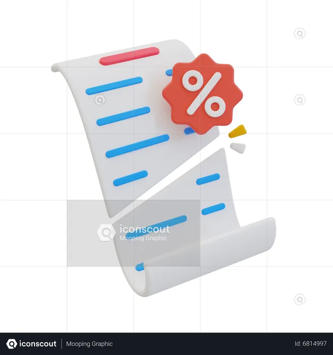 Rabattrechnung  3D Icon