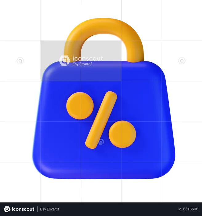 Rabatt tasche  3D Icon