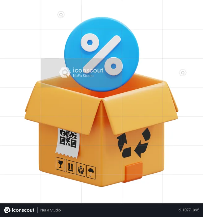 Rabatt-Box  3D Icon