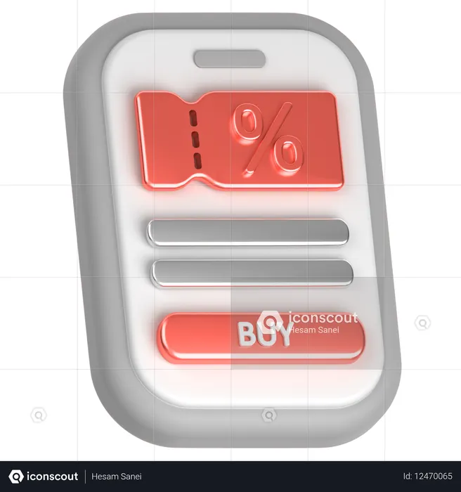 Ermäßigtes Ticket  3D Icon