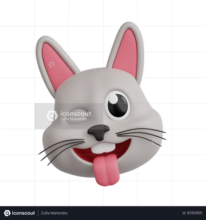 Rabbit Emoji 3D Icon