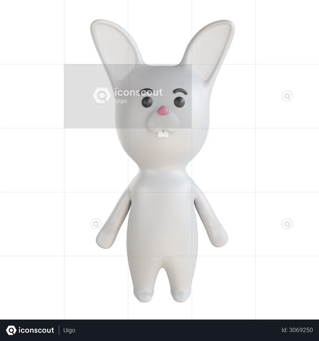 Rabbit  3D Illustration