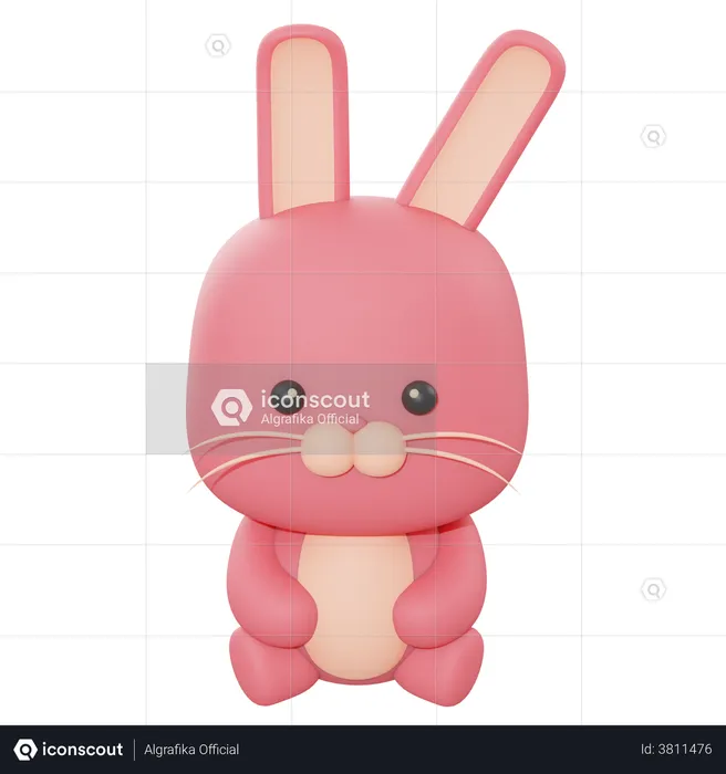 Rabbit  3D Illustration