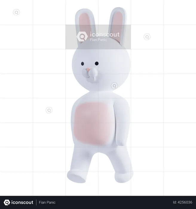 Rabbit Cute Pose  3D Illustration