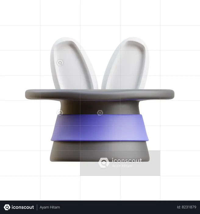 Rabbit Hat  3D Icon