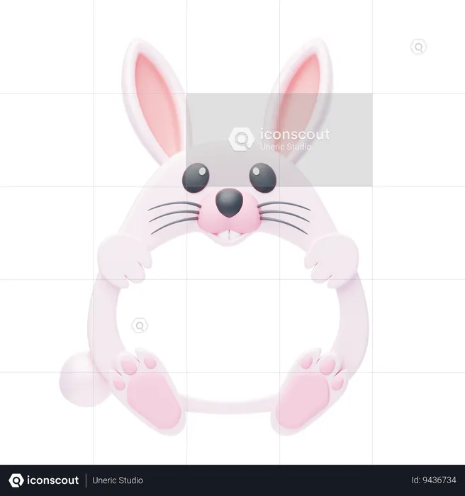 Rabbit Shape Animal Frame  3D Icon