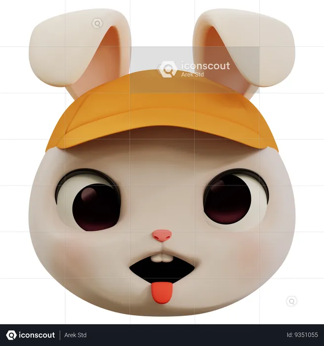 Rabbit Ugly Face Emoji Emoji 3D Icon