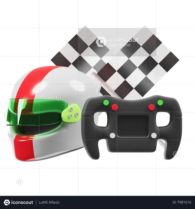 Race  3D Icon