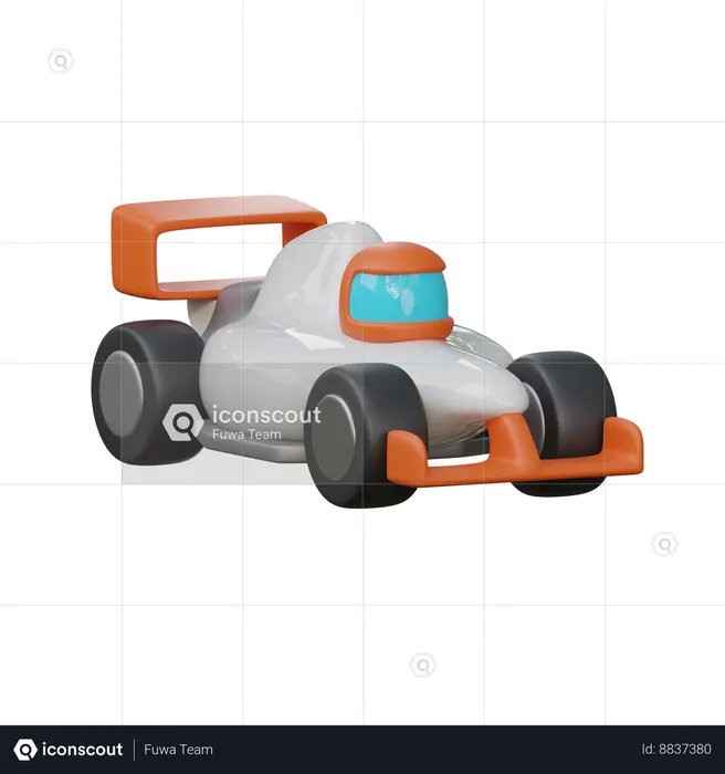 Race Car  3D Icon
