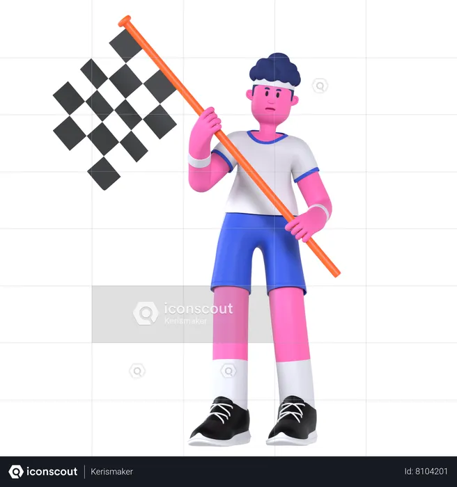 Race Winner  3D Illustration