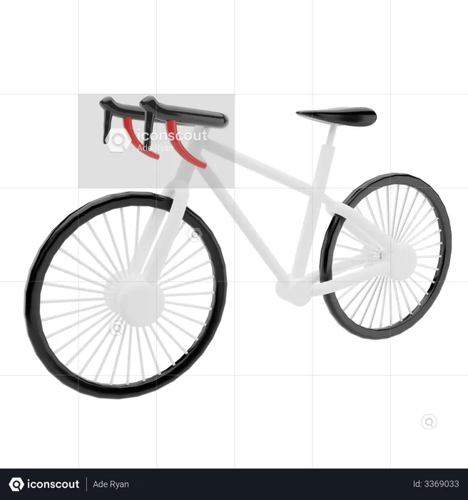 Racing biscycle  3D Illustration