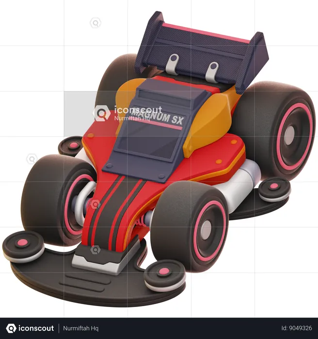 Racing Car Toy  3D Icon