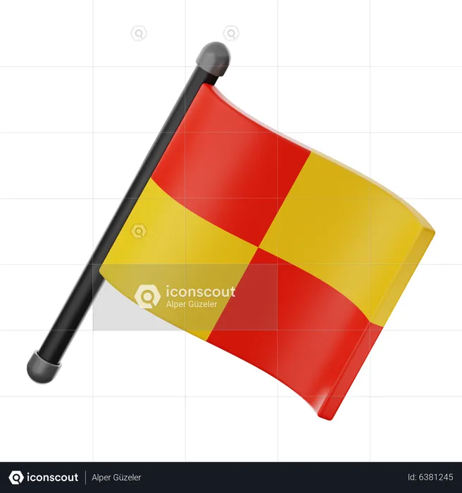 Racing Flag  3D Icon