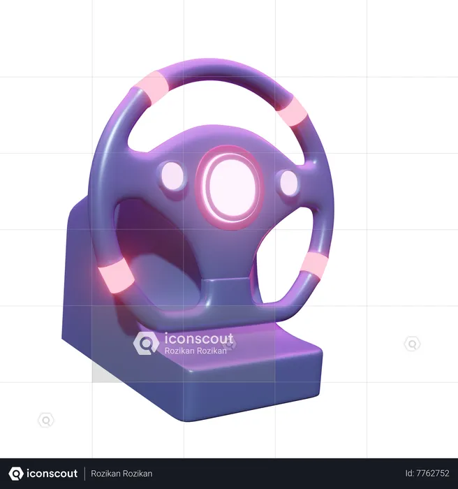 Racing Wheel  3D Icon