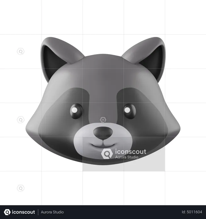 Racoon Emoji 3D Icon