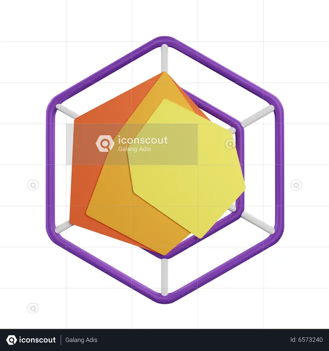 Radar Chart  3D Icon