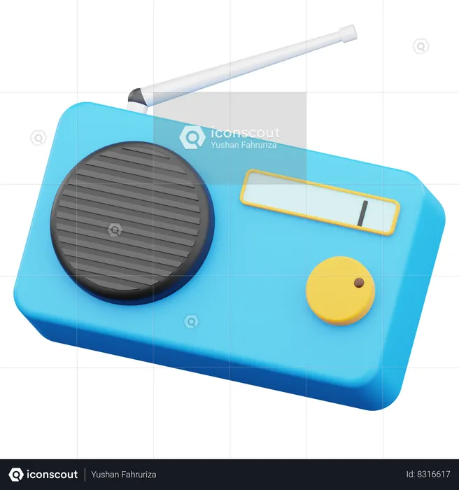 Radio  3D Icon