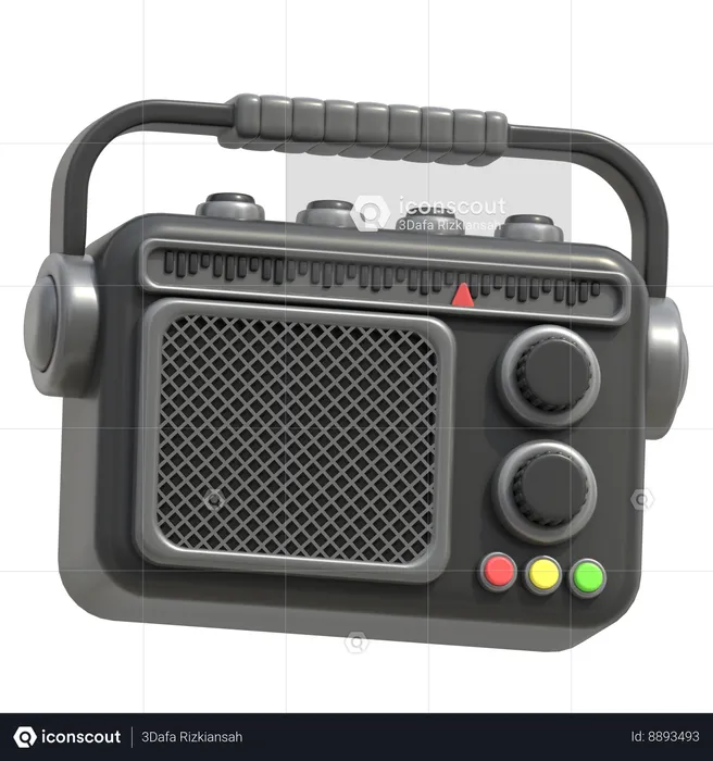 Radio  3D Icon