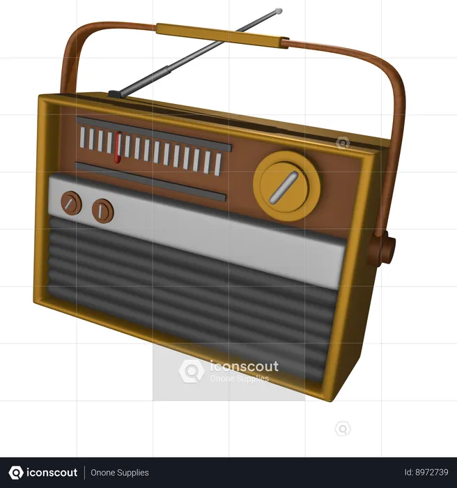 Radio  3D Icon