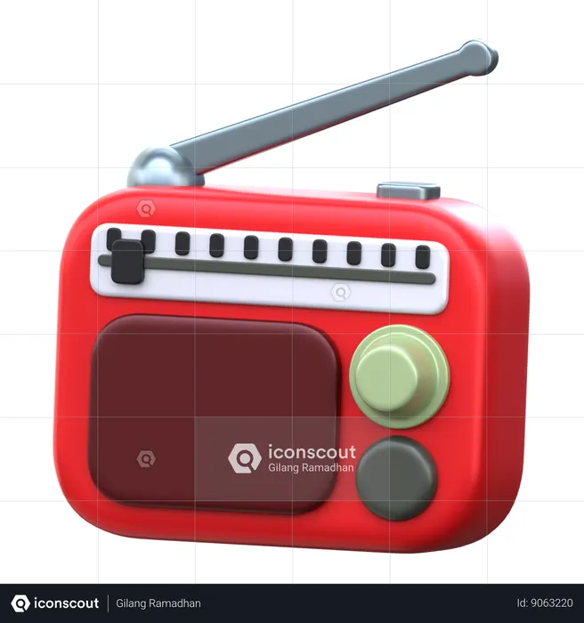 Rádio  3D Icon