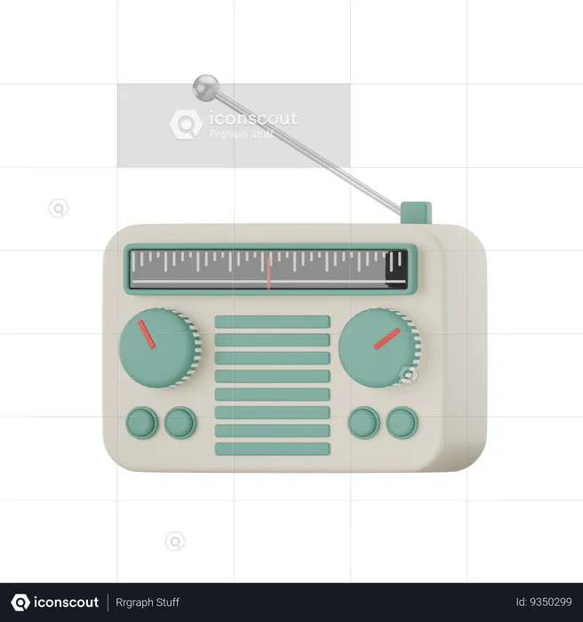 Radio  3D Icon