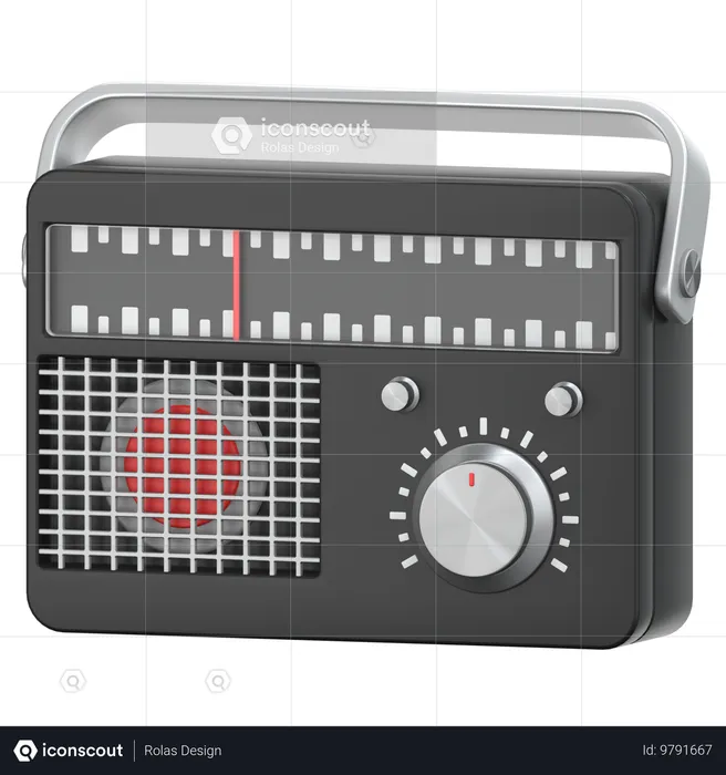 Rádio  3D Icon