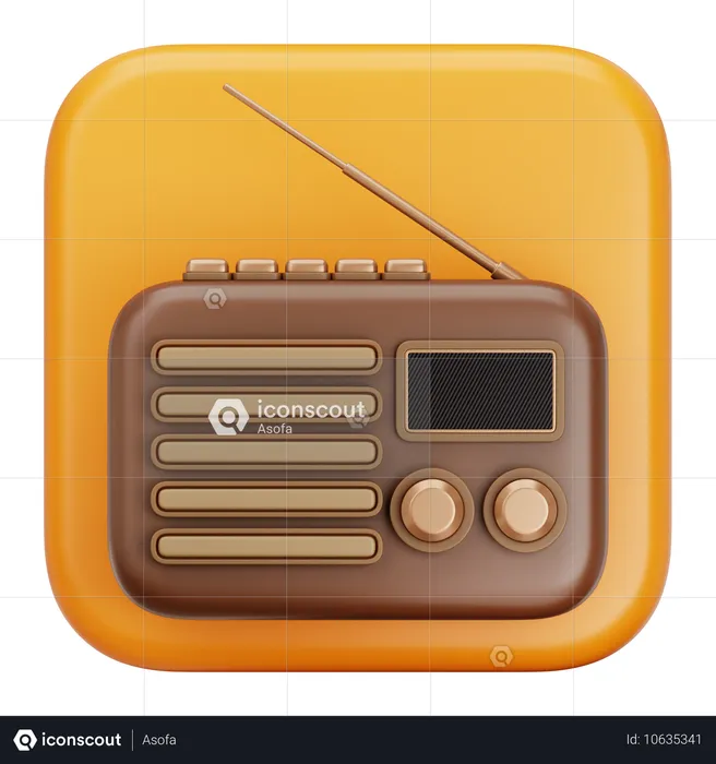 Radio  3D Icon