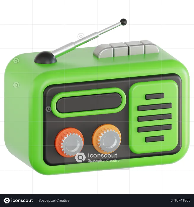 Radio  3D Icon