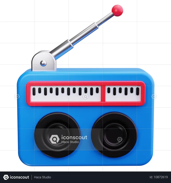 Rádio  3D Icon