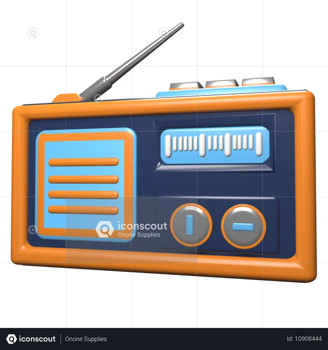 Radio  3D Icon