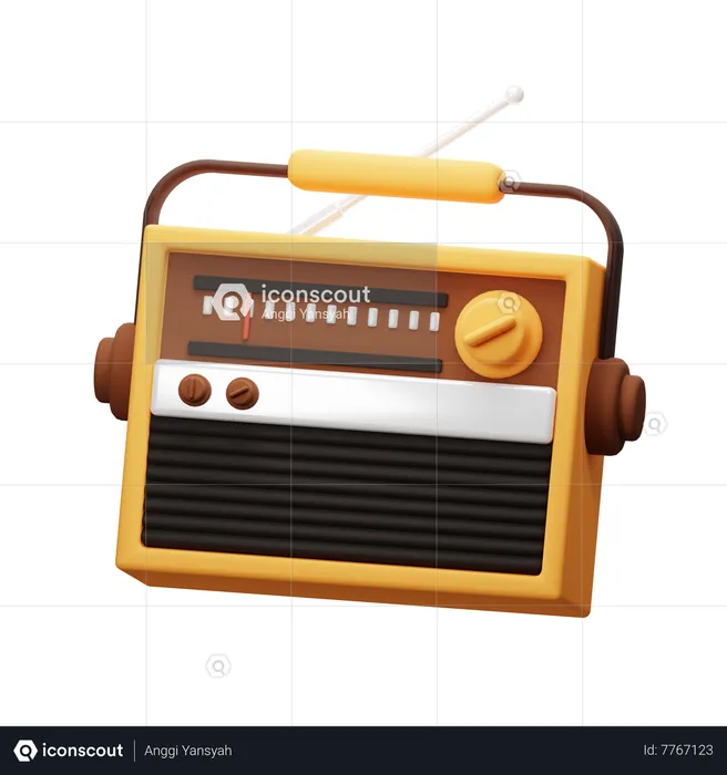 Radio  3D Icon