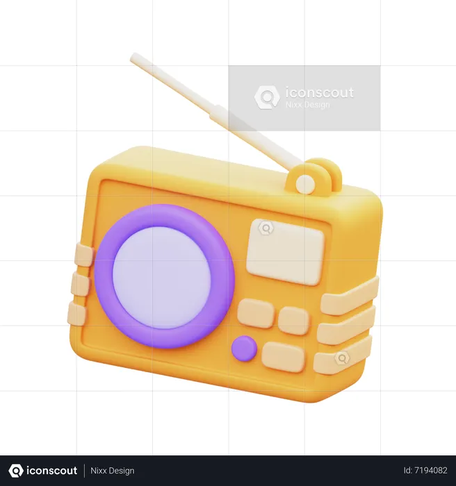 Radio  3D Icon