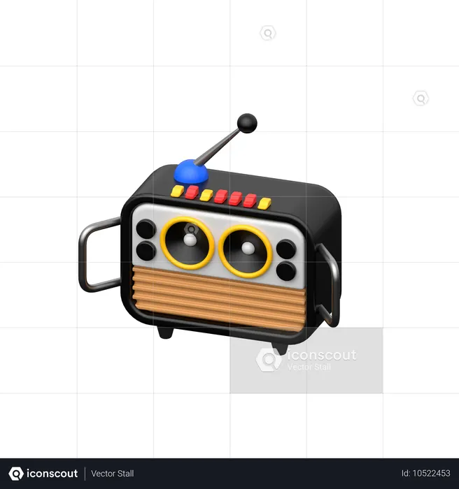 Radio  3D Icon