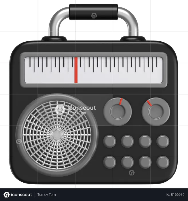 Radio  3D Icon