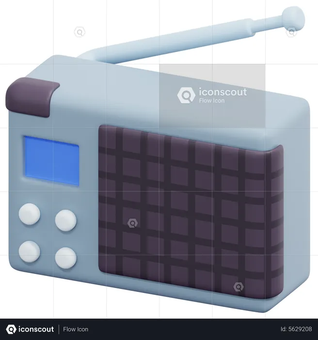 Radio  3D Icon