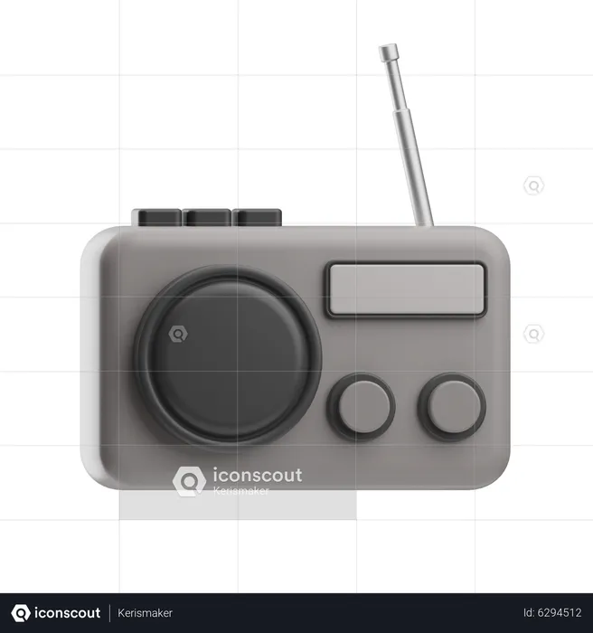 Radio  3D Icon