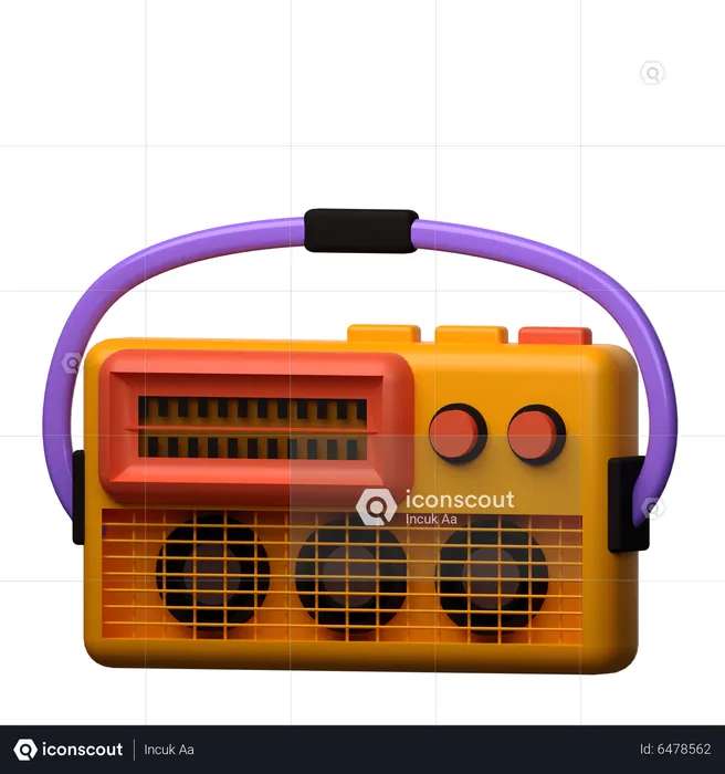 Radio  3D Icon