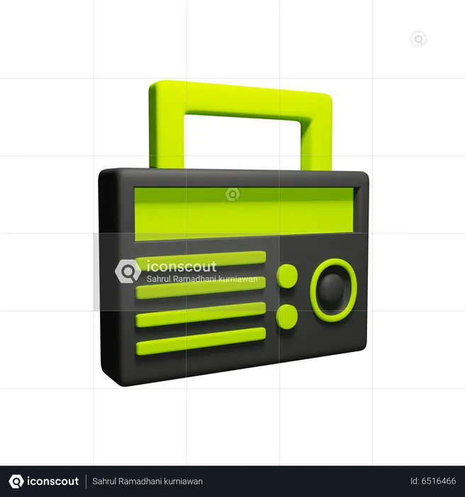 Rádio  3D Icon