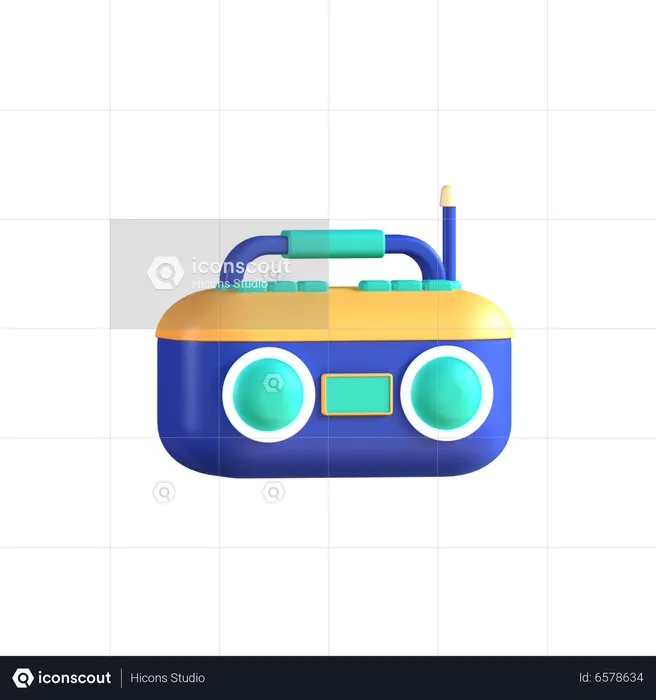 Rádio  3D Icon