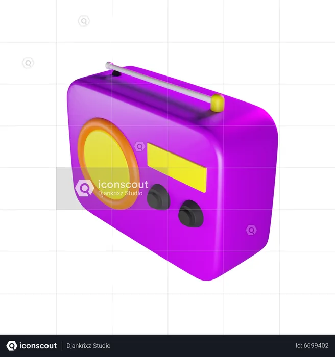 Radio  3D Icon