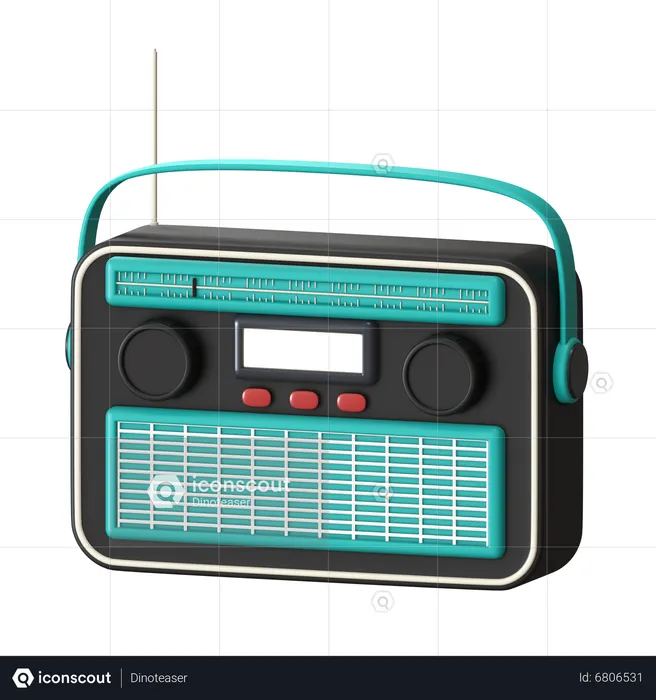 Radio  3D Icon