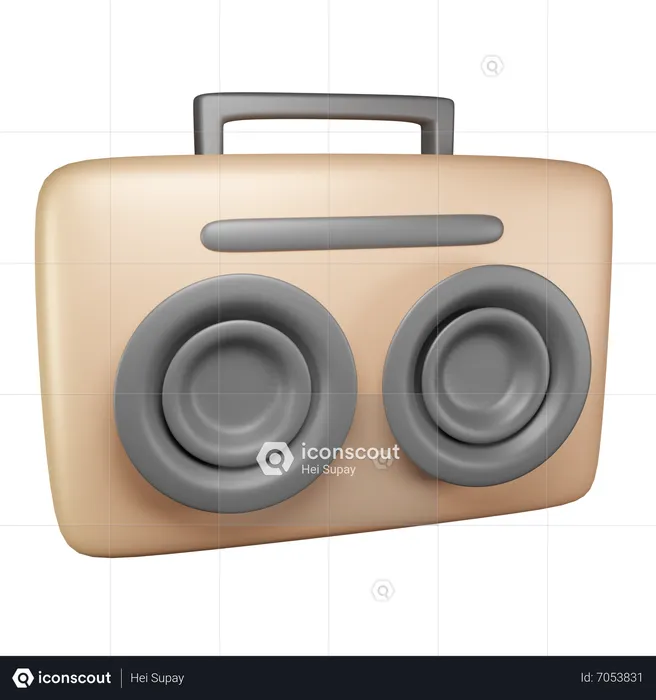 Radio  3D Icon