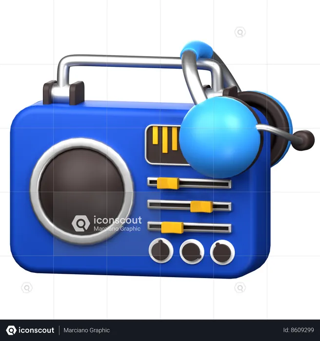 Radio FM  3D Icon